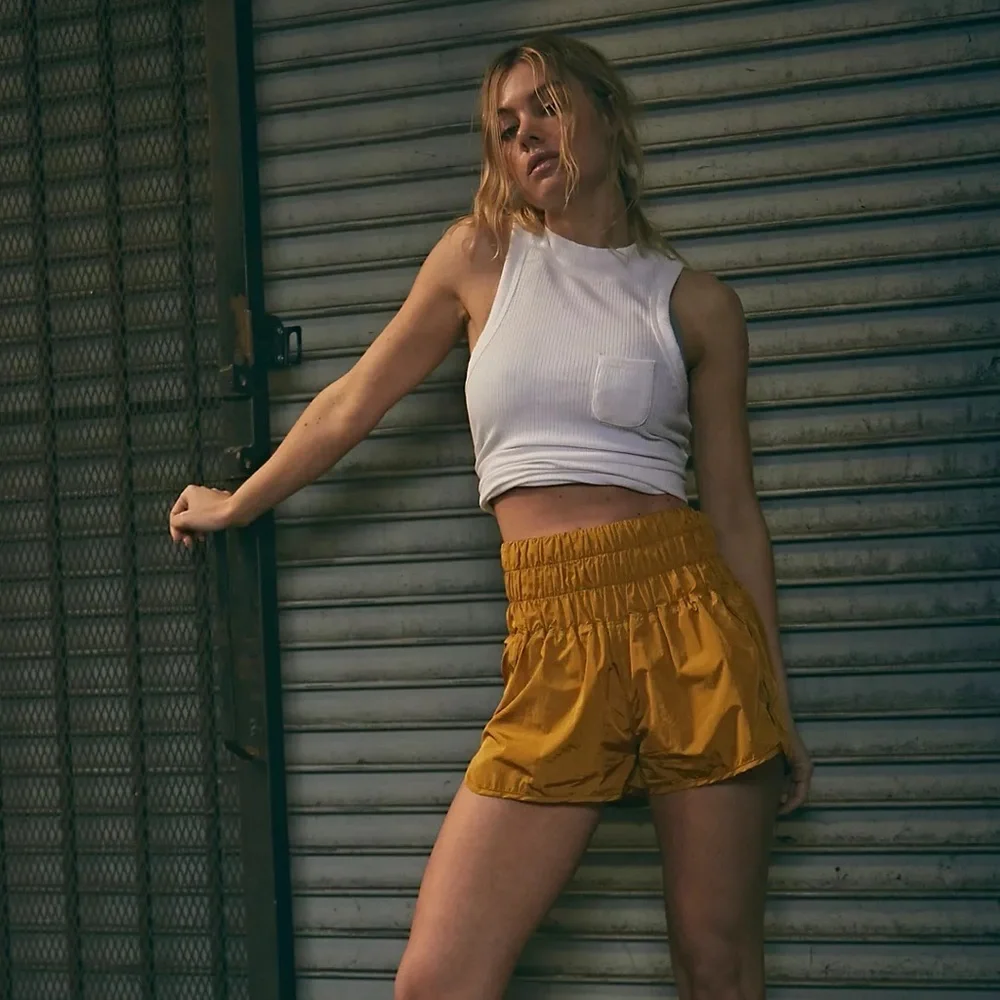 Free People FP Movement The Way Home Shorts in Honey Mallow